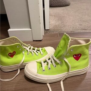 comme des garçons green converse collab.